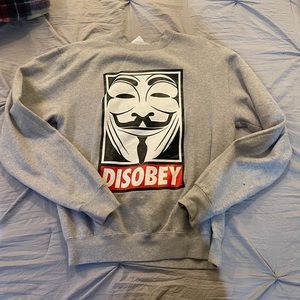 Obey gray sweater pullover